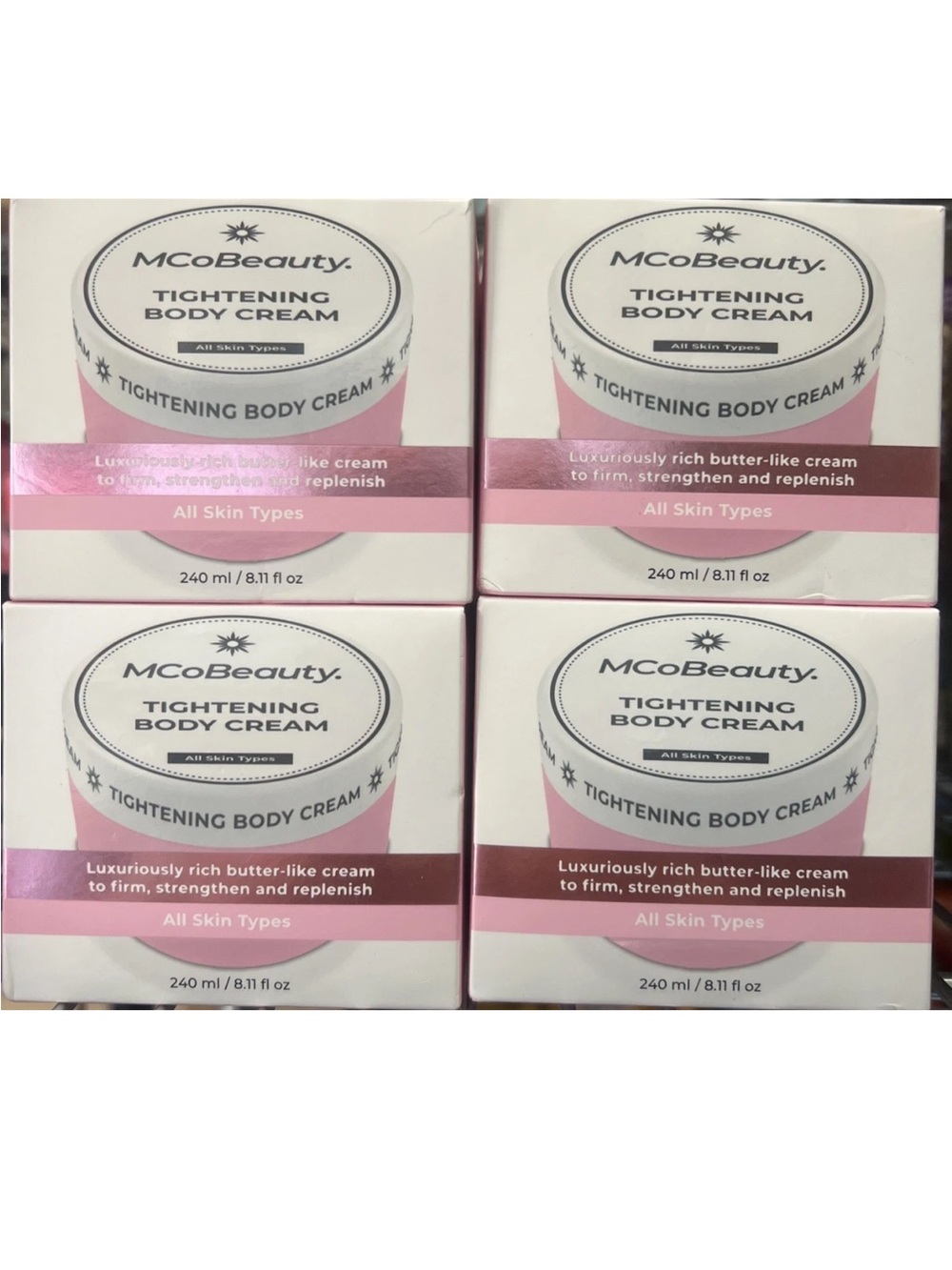 (4)New MCoBeauty Tightening Body Cream All Skin Types 8.11oz